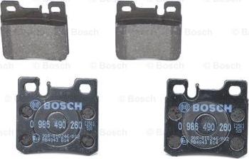 BOSCH 0 986 490 260 - Brake Pad Set, disc brake onlydrive.pro