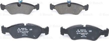 BOSCH 0 986 491 900 - Brake Pad Set, disc brake onlydrive.pro