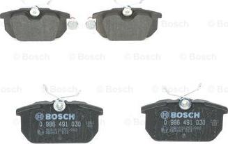 BOSCH 0 986 491 030 - Stabdžių trinkelių rinkinys, diskinis stabdys onlydrive.pro