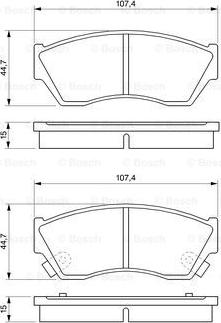 BOSCH 0 986 493 340 - Brake Pad Set, disc brake onlydrive.pro