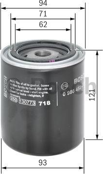 BOSCH 0 986 452 005 - Oil Filter onlydrive.pro