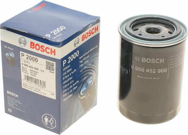 BOSCH 0 986 452 000 - Eļļas filtrs onlydrive.pro