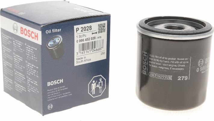 BOSCH 0 986 452 028 - Oil Filter onlydrive.pro