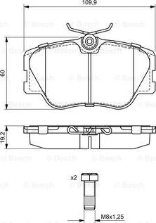 BOSCH 0 986 469 410 - Bremžu uzliku kompl., Disku bremzes onlydrive.pro