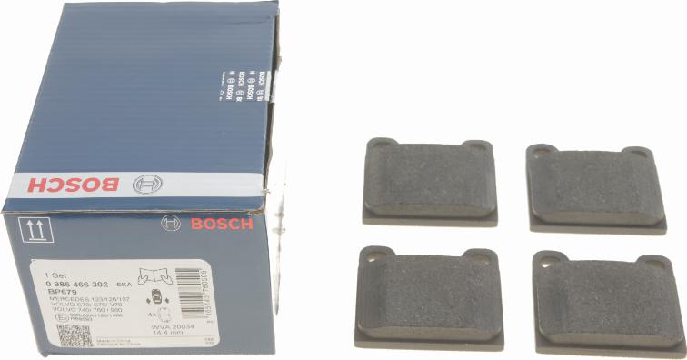 BOSCH 0 986 466 302 - Тормозные колодки, дисковые, комплект onlydrive.pro