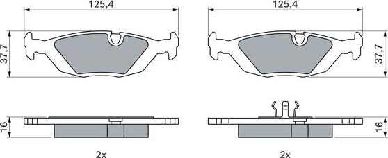 BOSCH 0 986 466 751 - Brake Pad Set, disc brake onlydrive.pro