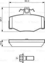 BOSCH 0 986 460 993 - Bremžu uzliku kompl., Disku bremzes onlydrive.pro