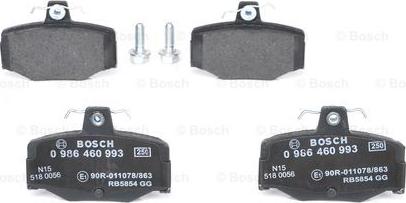 BOSCH 0 986 460 993 - Brake Pad Set, disc brake onlydrive.pro