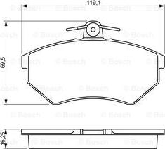 BOSCH 0 986 460 943 - Bremžu uzliku kompl., Disku bremzes onlydrive.pro