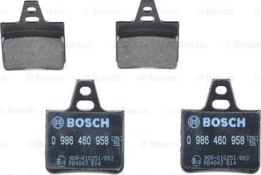 BOSCH 0 986 460 958 - Brake Pad Set, disc brake onlydrive.pro