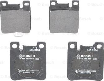 BOSCH 0 986 460 965 - Stabdžių trinkelių rinkinys, diskinis stabdys onlydrive.pro