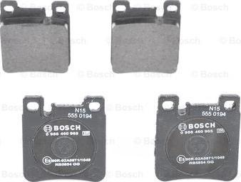 BOSCH 0 986 460 965 - Stabdžių trinkelių rinkinys, diskinis stabdys onlydrive.pro