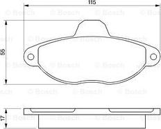 BOSCH 0 986 460 968 - Bremžu uzliku kompl., Disku bremzes onlydrive.pro