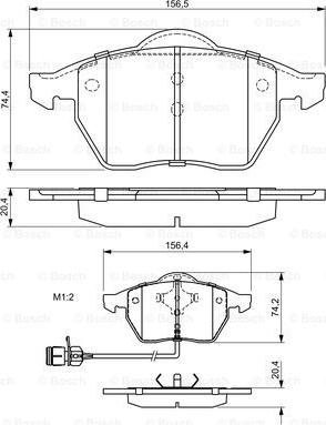 BOSCH 0 986 460 937 - Brake Pad Set, disc brake onlydrive.pro