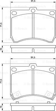 BOSCH 0 986 460 974 - Brake Pad Set, disc brake onlydrive.pro