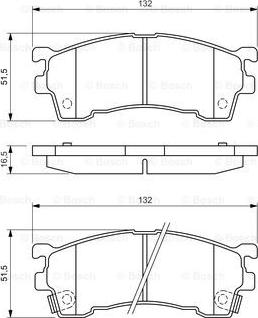 BOSCH 0 986 460 975 - Brake Pad Set, disc brake onlydrive.pro