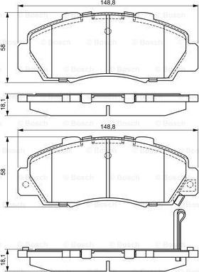 BOSCH 0 986 461 142 - Piduriklotsi komplekt,ketaspidur onlydrive.pro