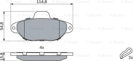 BOSCH 0 986 461 119 - Brake Pad Set, disc brake onlydrive.pro