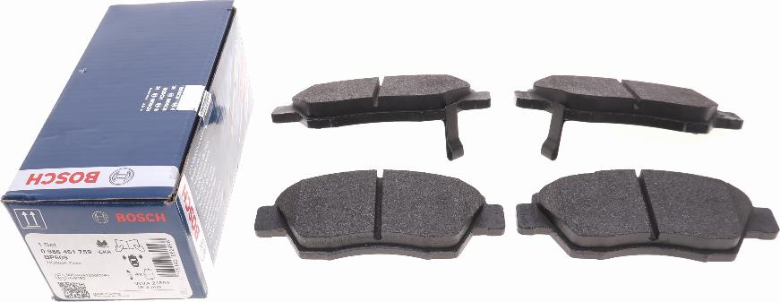 BOSCH 0 986 461 759 - Brake Pad Set, disc brake onlydrive.pro