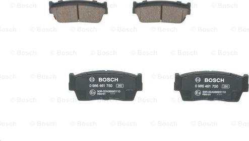 BOSCH 0 986 461 750 - Тормозные колодки, дисковые, комплект onlydrive.pro