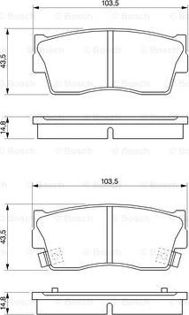 BOSCH 0 986 461 750 - Тормозные колодки, дисковые, комплект onlydrive.pro