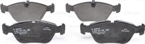 BOSCH 0 986 461 752 - Brake Pad Set, disc brake onlydrive.pro