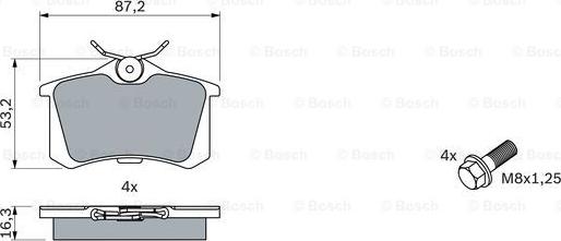 BOSCH 0 986 461 769 - Stabdžių trinkelių rinkinys, diskinis stabdys onlydrive.pro