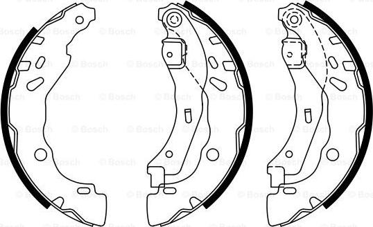 BOSCH 0 986 487 940 - Brake Shoe Set onlydrive.pro