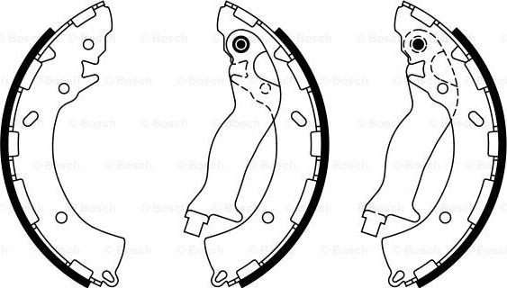 BOSCH 0 986 487 925 - Brake Shoe Set onlydrive.pro