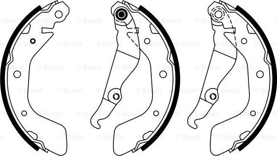 BOSCH 0 986 487 923 - Brake Shoe Set onlydrive.pro