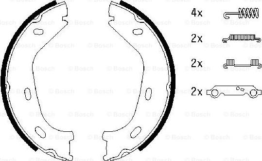 BOSCH 0 986 487 542 - Brake Shoe Set, parking brake onlydrive.pro