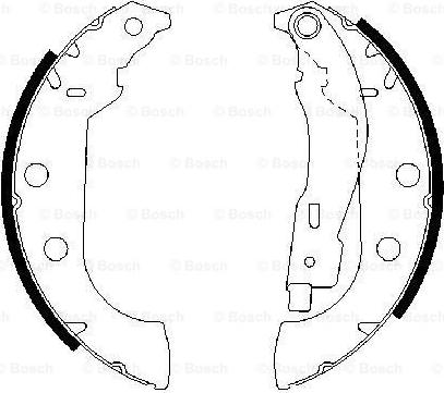 BOSCH 0 986 487 567 - Brake Shoe Set onlydrive.pro