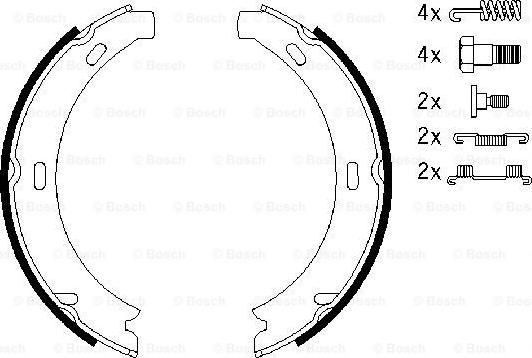 BOSCH 0 986 487 584 - Piduriklotside komplekt,seisupidur onlydrive.pro