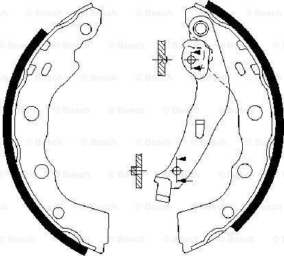 BOSCH 0 986 487 577 - Brake Shoe Set onlydrive.pro