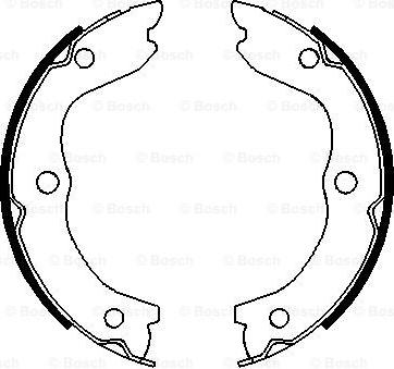 BOSCH 0 986 487 698 - Brake Shoe Set, parking brake onlydrive.pro