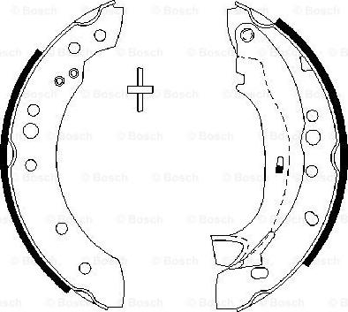 BOSCH 0 986 487 664 - Brake Shoe Set onlydrive.pro