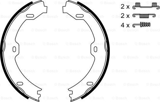 BOSCH 0 986 487 666 - Brake Shoe Set, parking brake onlydrive.pro