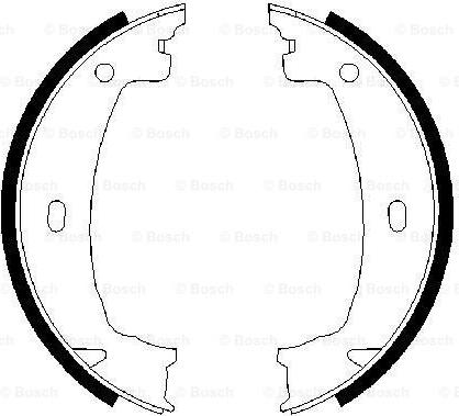 BOSCH 0 986 487 608 - Brake Shoe Set, parking brake onlydrive.pro