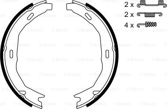 BOSCH 0 986 487 723 - Brake Shoe Set, parking brake onlydrive.pro