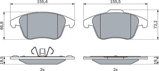 BOSCH 0 986 424 986 - Brake Pad Set, disc brake onlydrive.pro