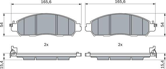 BOSCH 0 986 424 973 - Stabdžių trinkelių rinkinys, diskinis stabdys onlydrive.pro