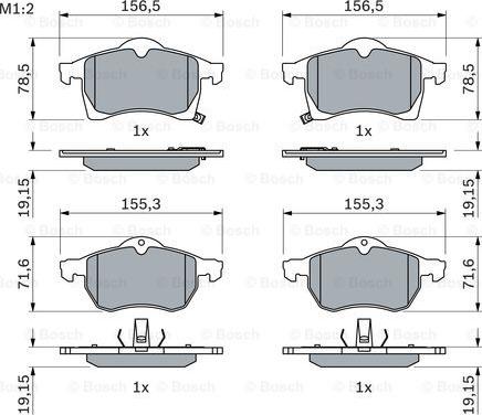 BOSCH 0 986 424 457 - Brake Pad Set, disc brake onlydrive.pro