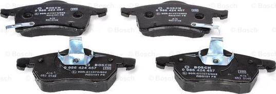 BOSCH 0 986 424 457 - Brake Pad Set, disc brake onlydrive.pro