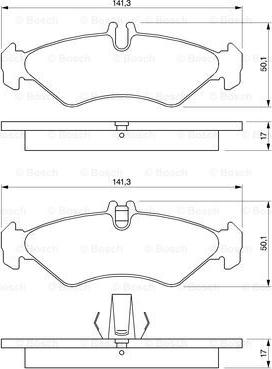 BOSCH 0 986 424 463 - Brake Pad Set, disc brake onlydrive.pro