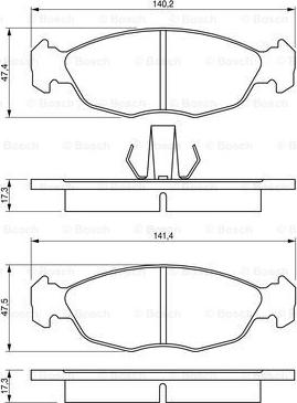 BOSCH 0 986 424 410 - Brake Pad Set, disc brake onlydrive.pro