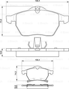 BOSCH 0 986 424 488 - Brake Pad Set, disc brake onlydrive.pro