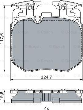 BOSCH 0 986 424 431 - Stabdžių trinkelių rinkinys, diskinis stabdys onlydrive.pro