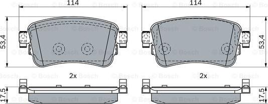 BOSCH 0 986 424 437 - Brake Pad Set, disc brake onlydrive.pro