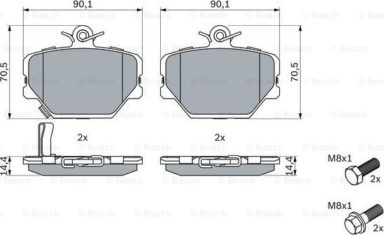 BOSCH 0 986 424 471 - Brake Pad Set, disc brake onlydrive.pro