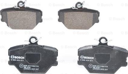 BOSCH 0 986 424 471 - Тормозные колодки, дисковые, комплект onlydrive.pro